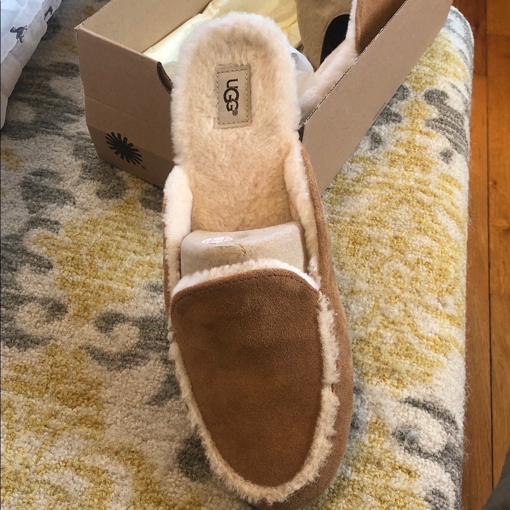 UGG Tan Sheepskin Slip-Ons